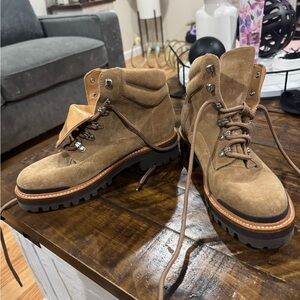 Marc Fisher Tan Lace-Up Boots